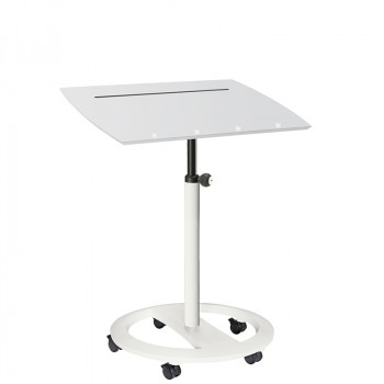 officeplus steh-sitz-rolls drive, Stehpult, Laptop-Tisch, Gestell weiß, höhenverstellbar, Rollen, Vorlagenhalter, Arbeitsplatte neigbar, Farbauswahl